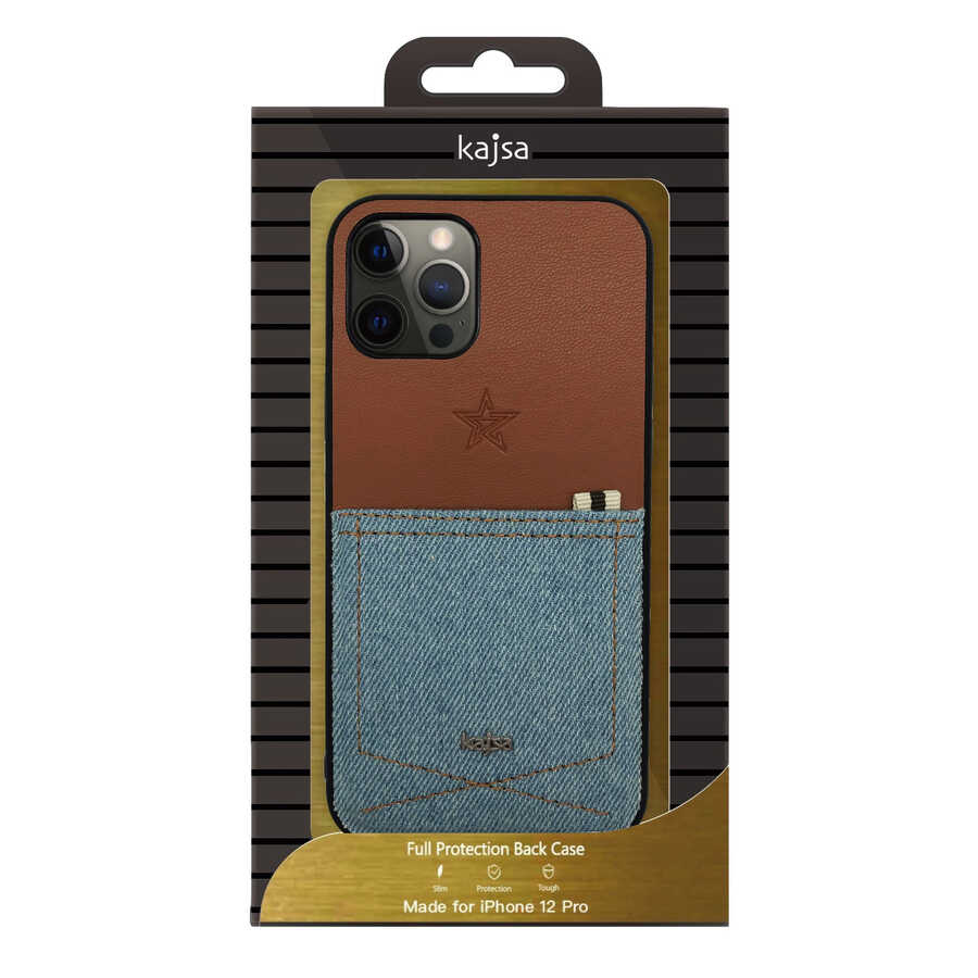 iPhone 12 Pro Kılıf Kajsa Denim Kapak