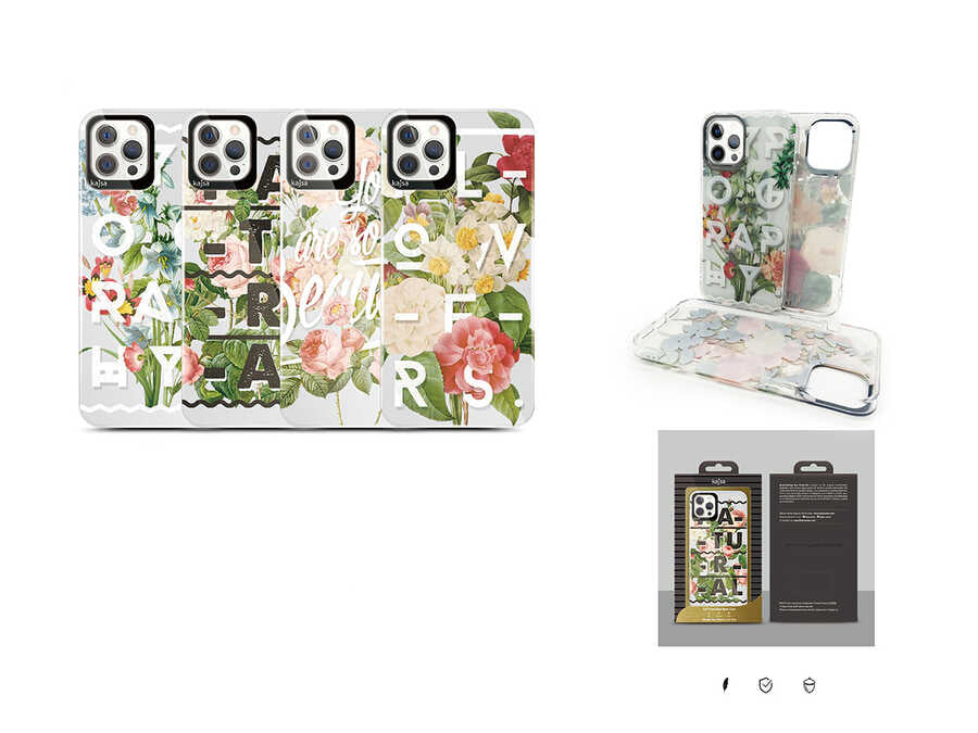 iPhone 12 Pro Kılıf Kajsa Floral Kapak