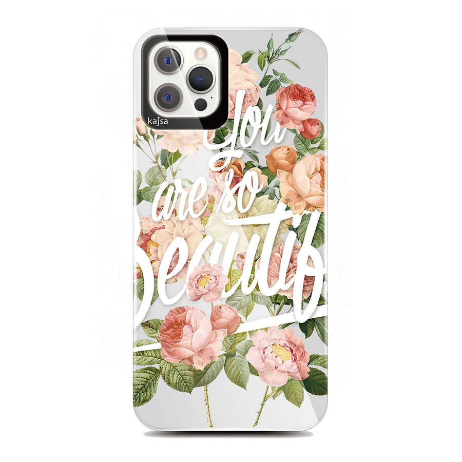 iPhone 12 Pro Kılıf Kajsa Floral Kapak