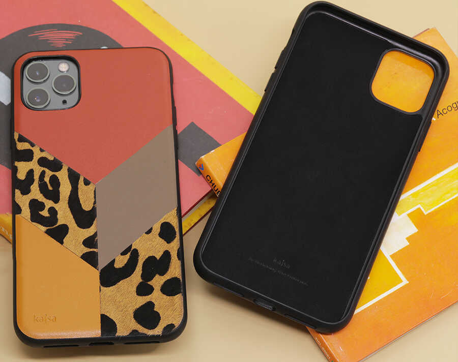 iPhone 12 Pro Kılıf Kajsa Glamorous Serisi Leopard Combo Kapak