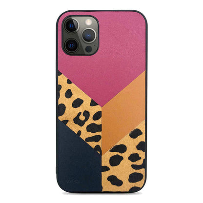 iPhone 12 Pro Kılıf Kajsa Glamorous Serisi Leopard Combo Kapak