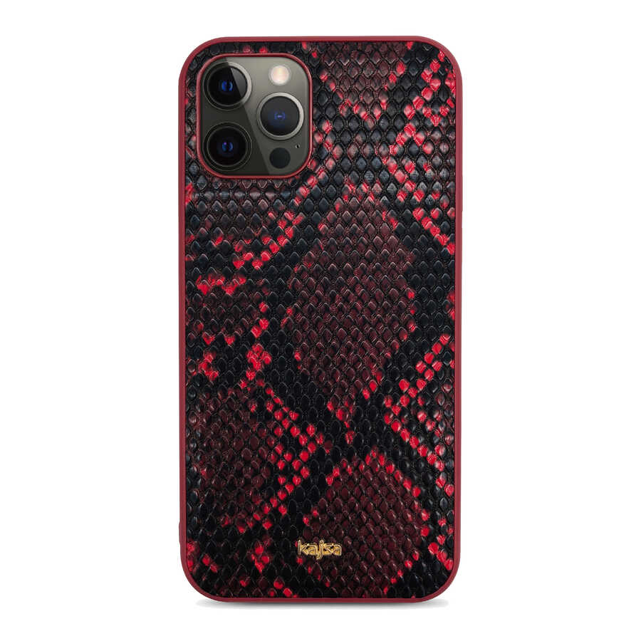 iPhone 12 Pro Kılıf Kajsa Glamorous Serisi Snake Pattern Kapak
