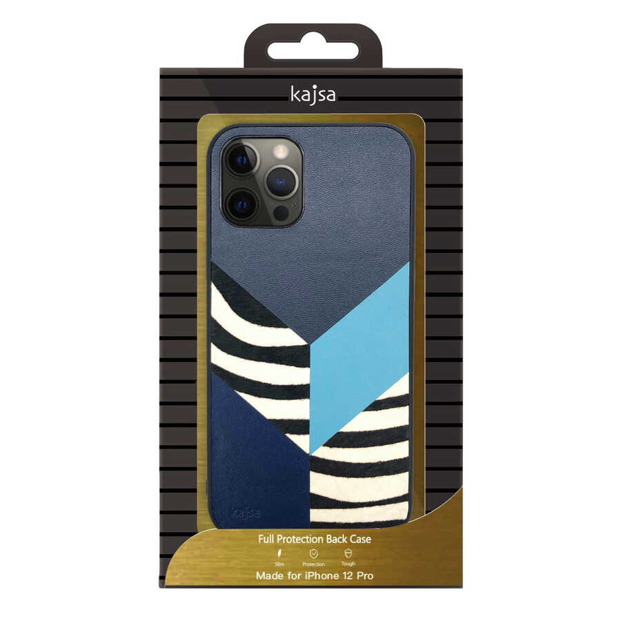 iPhone 12 Pro Kılıf Kajsa Glamorous Serisi Zebra Combo Kapak