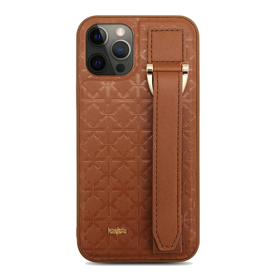 iPhone 12 Pro Kılıf Kajsa Neo Clasic Serisi Mono K Strap Kapak