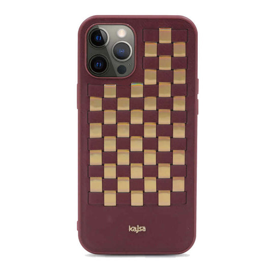 iPhone 12 Pro Kılıf Kajsa Preppie Serisi Spotlight Woven Kapak
