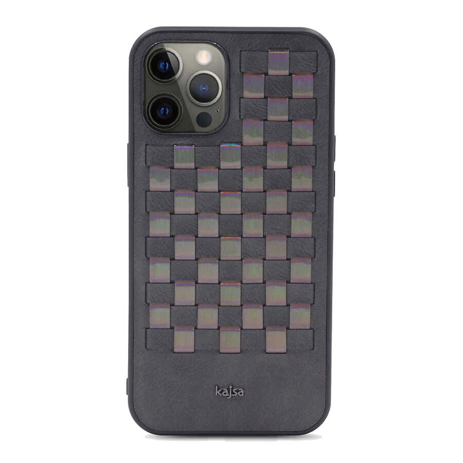 iPhone 12 Pro Kılıf Kajsa Preppie Serisi Spotlight Woven Kapak