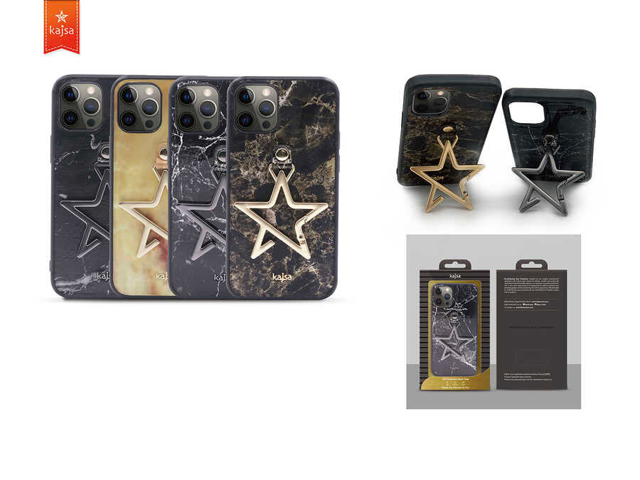 iPhone 12 Pro Kılıf Kajsa Starry Serisi Marble Kapak