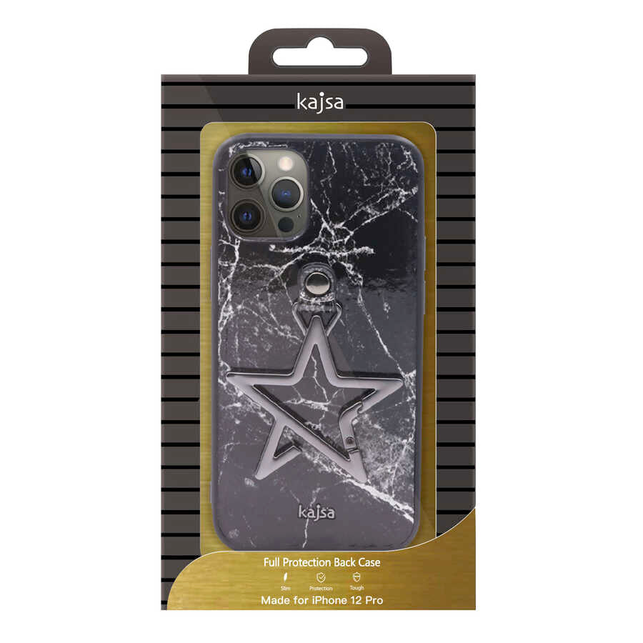 iPhone 12 Pro Kılıf Kajsa Starry Serisi Marble Kapak
