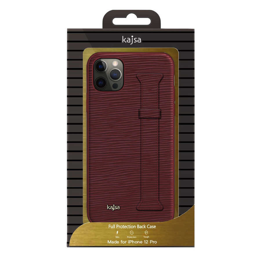 iPhone 12 Pro Kılıf Kajsa Wave Pattern Handstrap Kapak