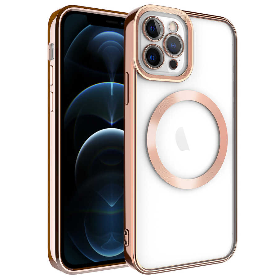 Apple iPhone 12 Pro Kılıf M-safe Wireless Şarj Özellikli Zore Setro Silikon