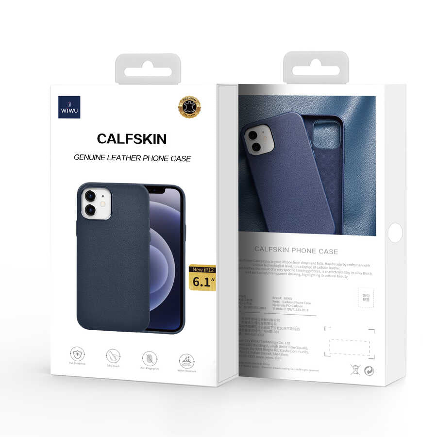 iPhone 12 Pro Kılıf Wiwu Calfskin Kapak