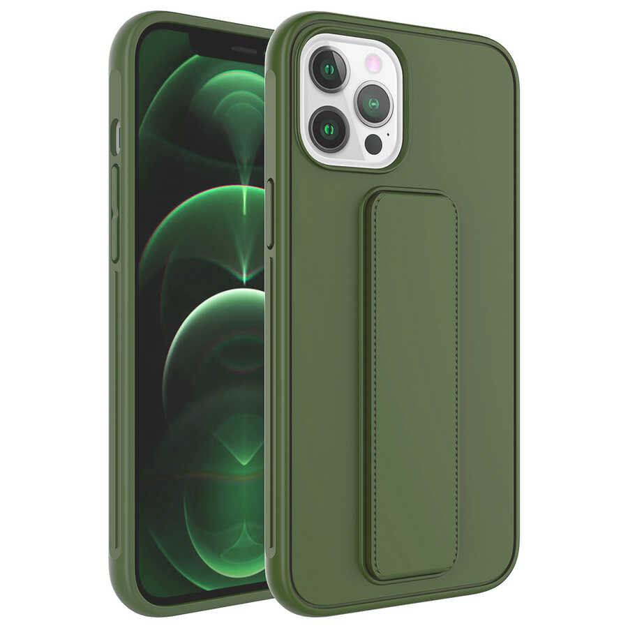 Apple iPhone 12 Pro Kılıf Zore Qstand Kapak