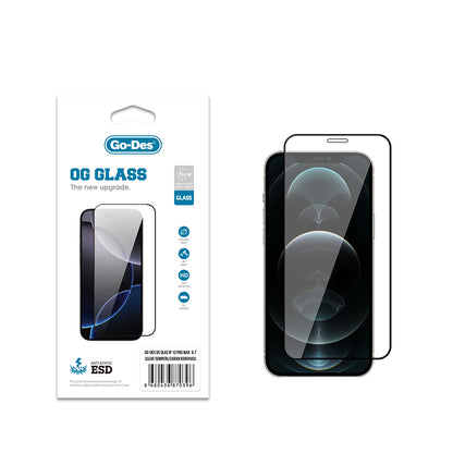 iPhone 12 Pro Max Go Des OG Glass Antistatik Temperli Cam Ekran Koruyucu