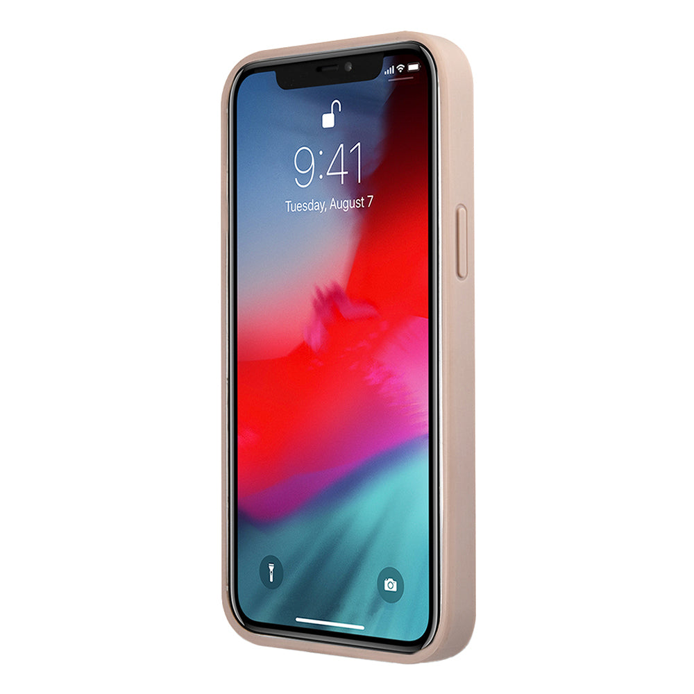 iPhone 12 Pro Max Kılıf Guess Orjinal Lisanslı PU Deri Büyük Metal Logo Dizaynlı Kapak