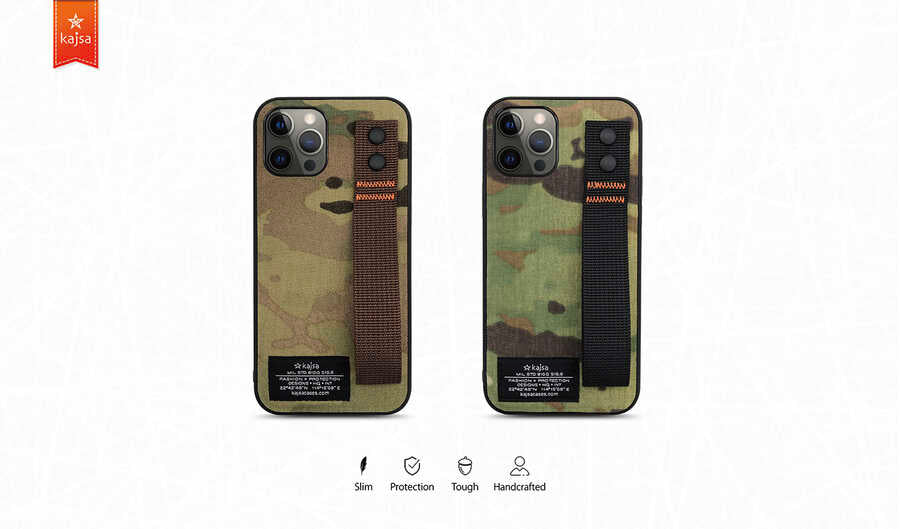 iPhone 12 Pro Max Kılıf Kajsa Cordura Serisi Military Kapak