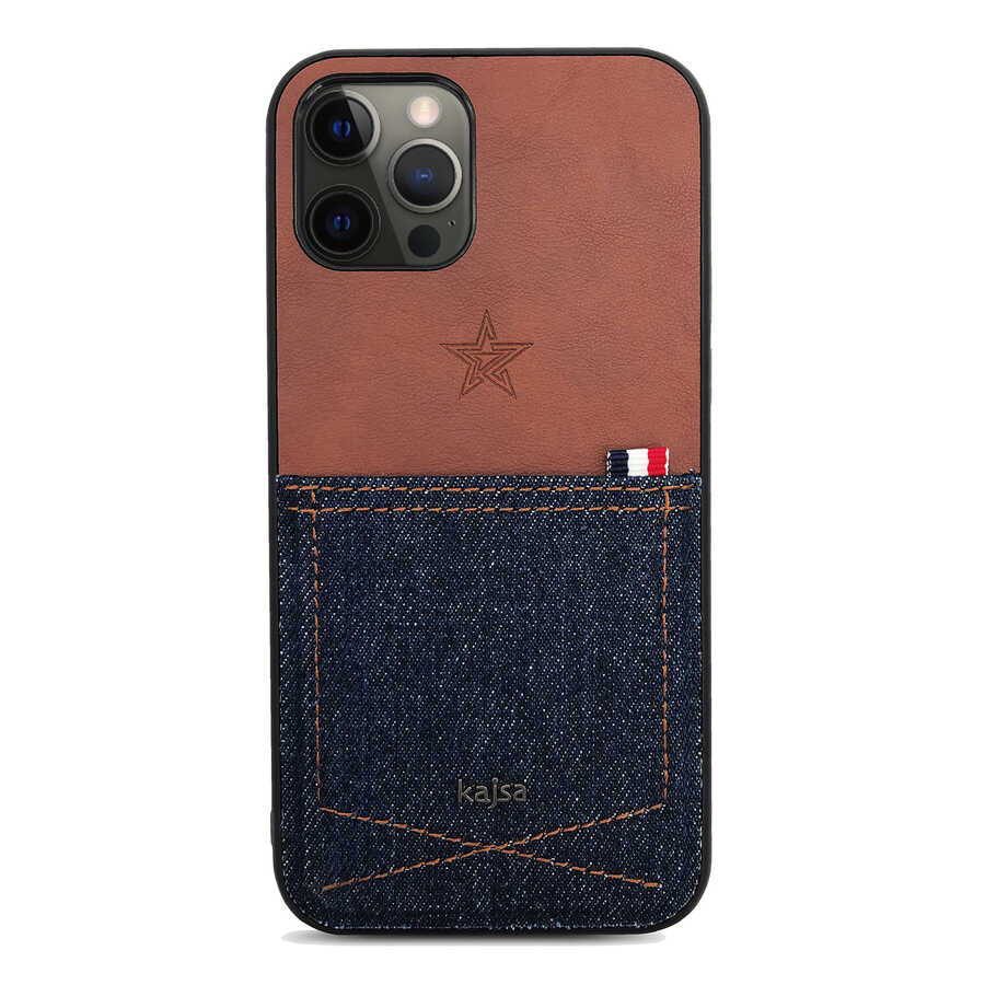 iPhone 12 Pro Max Kılıf Kajsa Denim Kapak
