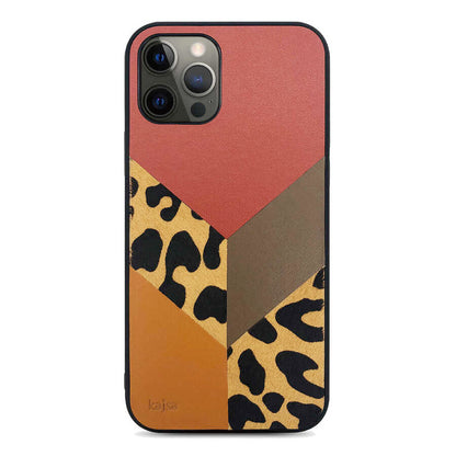 iPhone 12 Pro Max Kılıf Kajsa Glamorous Serisi Leopard Combo Kapak