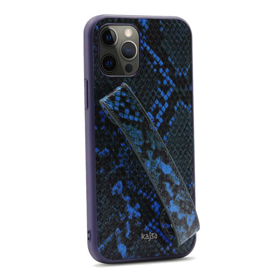 iPhone 12 Pro Max Kılıf Kajsa Glamorous Serisi Snake Handstrap Kapak