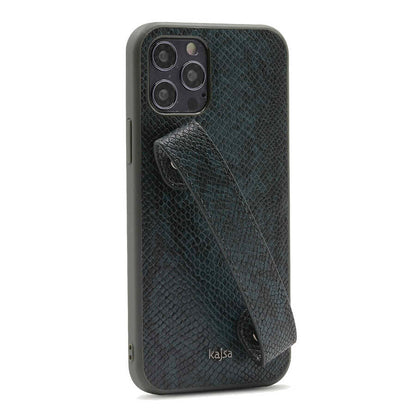iPhone 12 Pro Max Kılıf Kajsa Glamorous Serisi Snake Handstrap Kapak