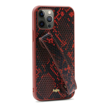 iPhone 12 Pro Max Kılıf Kajsa Glamorous Serisi Snake Handstrap Kapak