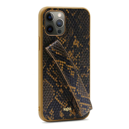 iPhone 12 Pro Max Kılıf Kajsa Glamorous Serisi Snake Handstrap Kapak