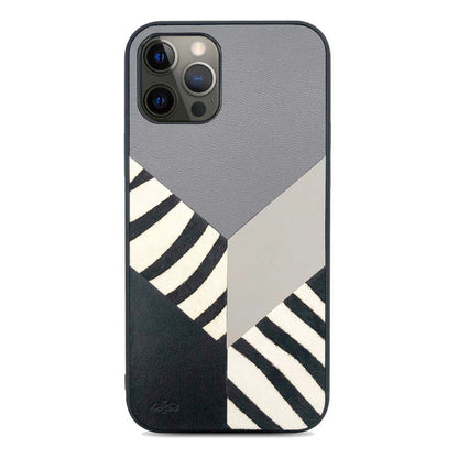 iPhone 12 Pro Max Kılıf Kajsa Glamorous Serisi Zebra Combo Kapak