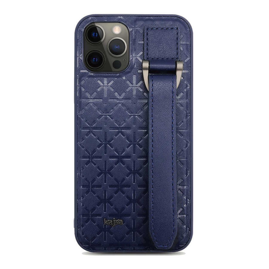 iPhone 12 Pro Max Kılıf Kajsa Neo Clasic Serisi Mono K Strap Kapak