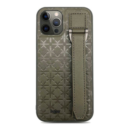iPhone 12 Pro Max Kılıf Kajsa Neo Clasic Serisi Mono K Strap Kapak