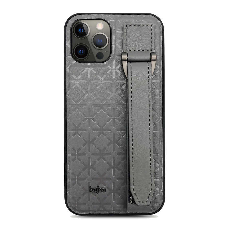 iPhone 12 Pro Max Kılıf Kajsa Neo Clasic Serisi Mono K Strap Kapak