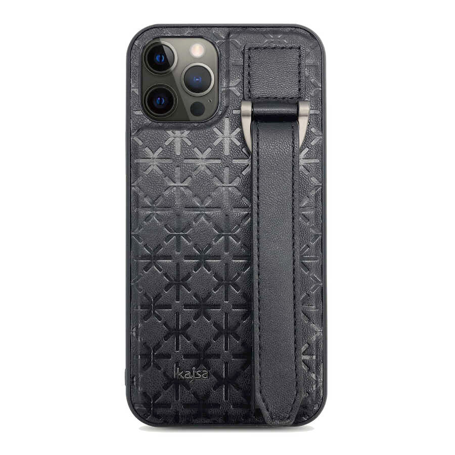iPhone 12 Pro Max Kılıf Kajsa Neo Clasic Serisi Mono K Strap Kapak