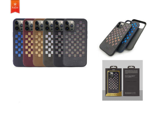 iPhone 12 Pro Max Kılıf Kajsa Preppie Serisi Spotlight Woven Kapak