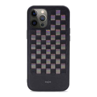 iPhone 12 Pro Max Kılıf Kajsa Preppie Serisi Spotlight Woven Kapak