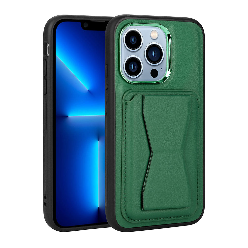 Apple iPhone 12 Pro Max Kılıf Kartlıklı Standlı Pu Deri Zore Memo Kapak