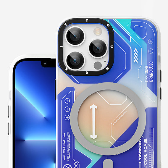 iPhone 12 Pro Max Kılıf M-safe Şarj Özellikli YoungKit Metaverse Serisi Kapak