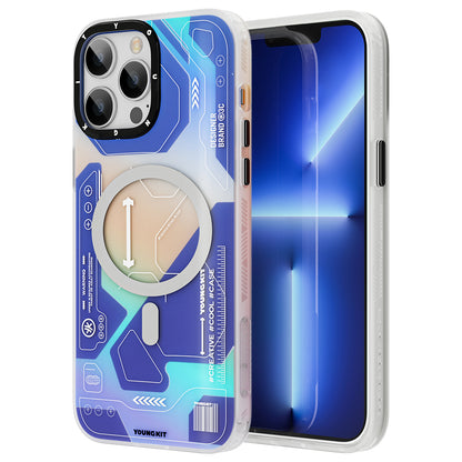 iPhone 12 Pro Max Kılıf M-safe Şarj Özellikli YoungKit Metaverse Serisi Kapak