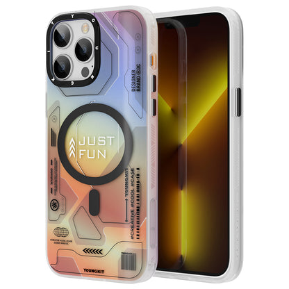 iPhone 12 Pro Max Kılıf M-safe Şarj Özellikli YoungKit Metaverse Serisi Kapak