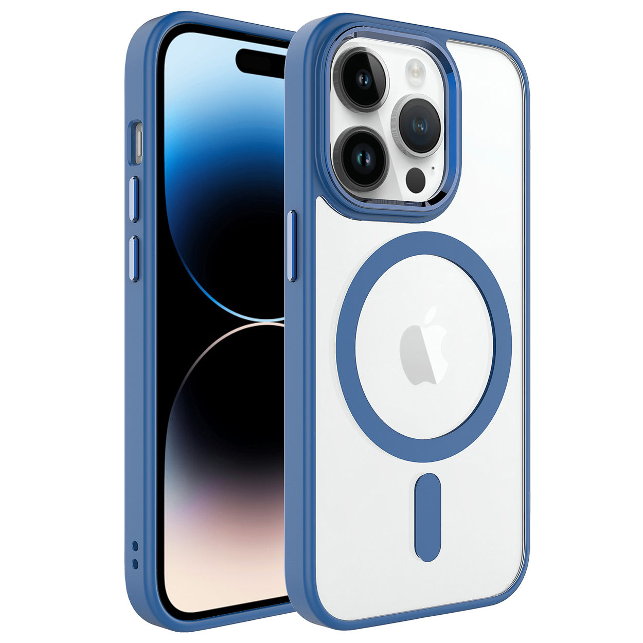 Apple iPhone 12 Pro Max Kılıf Wireless Şarj Özellikli Zore Krom M-safe Silikon Kapak