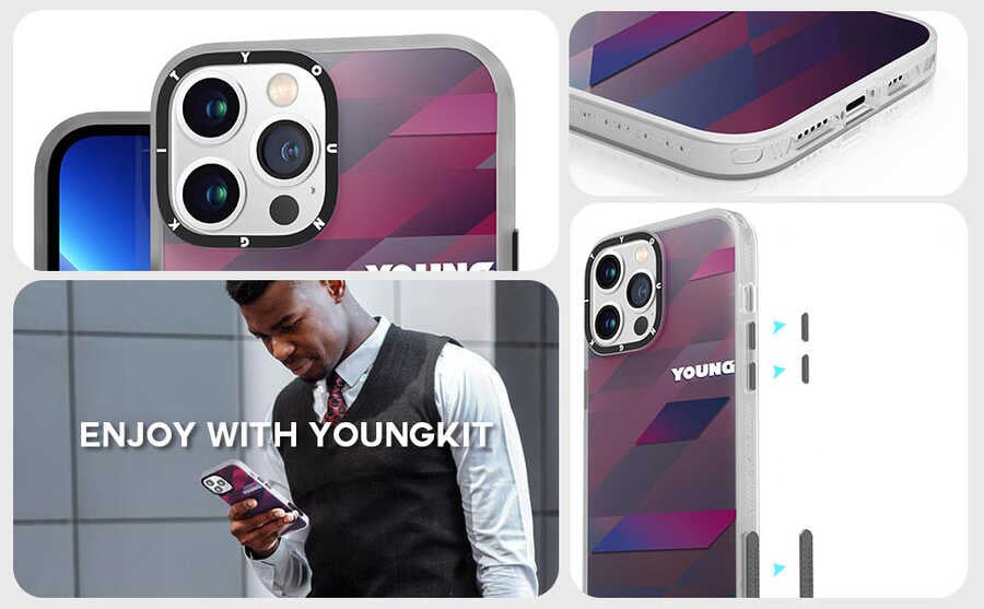 iPhone 12 Pro Max Kılıf YoungKit Klasik Serisi Kapak