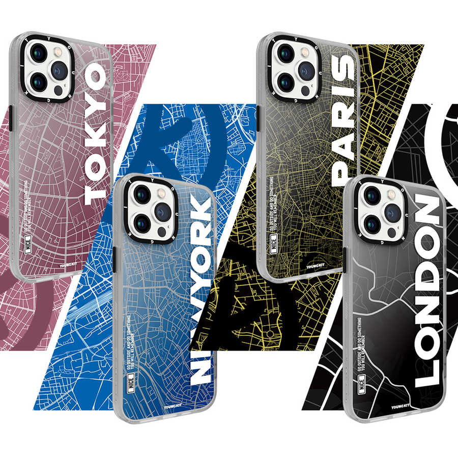 iPhone 12 Pro Max Kılıf YoungKit World Trip Serisi Kapak