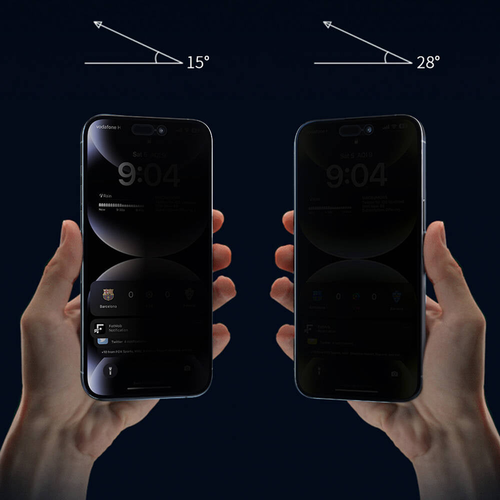 iPhone 12 Pro Max Wiwu Wi-SQ009 Easy Install iPrivacy 360° Anti-Peep Oleofobik Temperli Cam Ekran Koruyucu + Kolay Uygulama Aparatlı