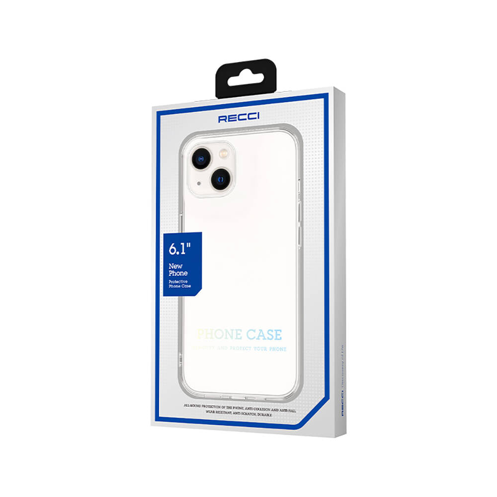 iPhone 13 Kılıf Airbagli Şeffaf Darbe Emici Silikon Tasarımlı Recci Clarity Serisi Kapak