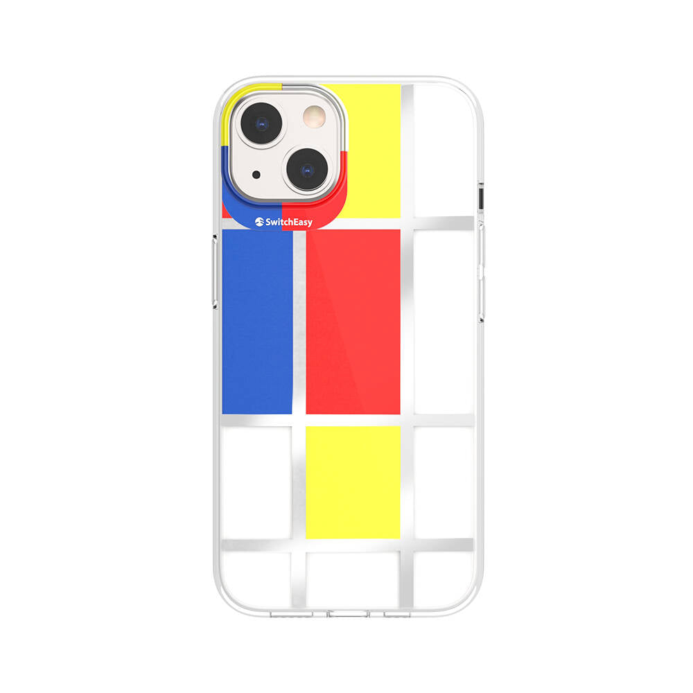 iPhone 13 Kılıf Çift IMD Baskılı Lisanslı Switcheasy Artist Mondrian Kapak