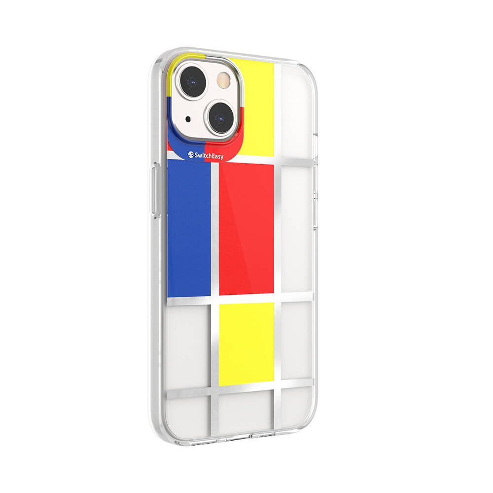 iPhone 13 Kılıf Çift IMD Baskılı Lisanslı Switcheasy Artist Mondrian Kapak