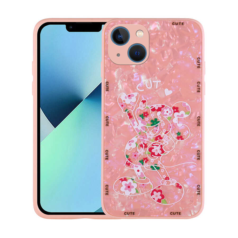 Apple iPhone 13 Kılıf Desenli Sert Silikon Zore Mumila Kapak