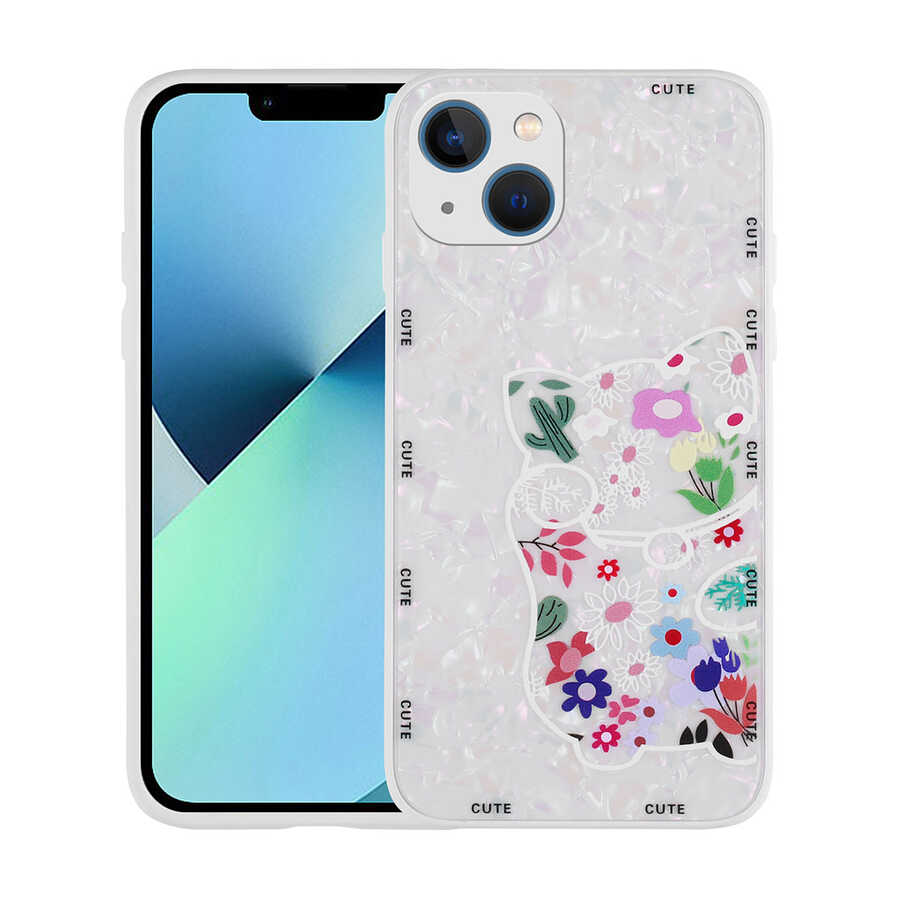 Apple iPhone 13 Kılıf Desenli Sert Silikon Zore Mumila Kapak