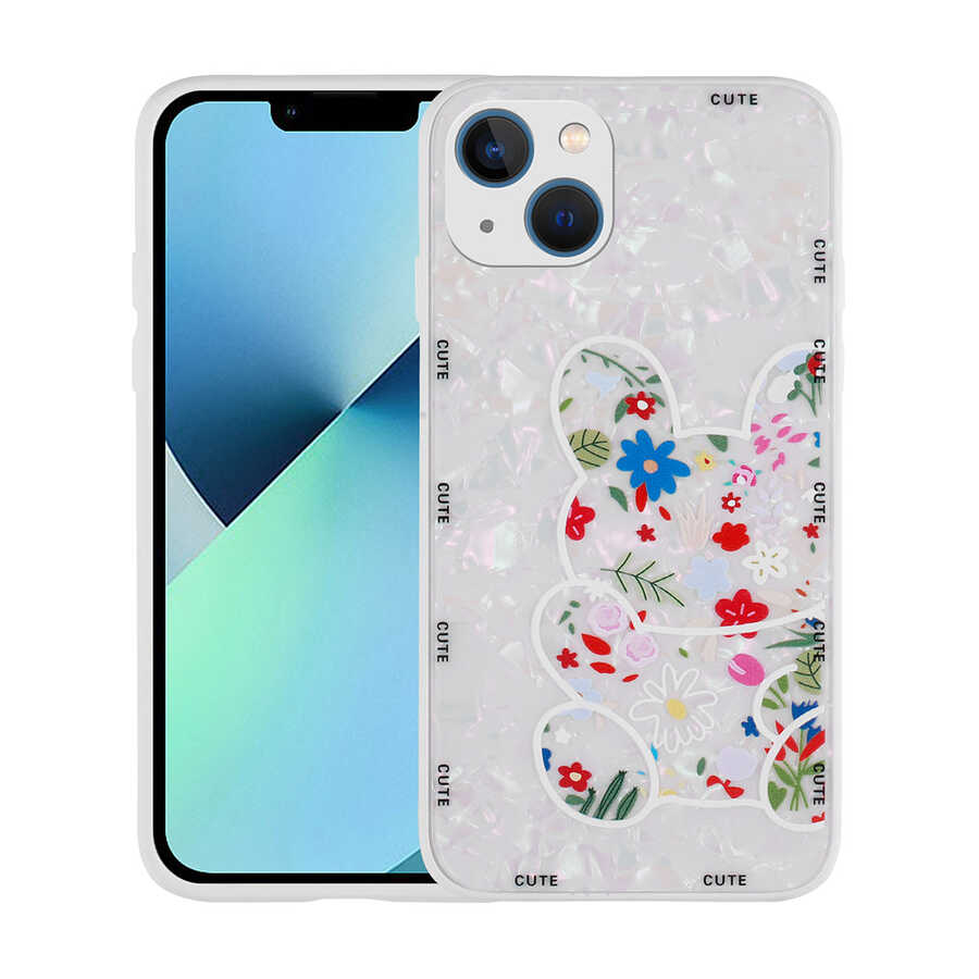 Apple iPhone 13 Kılıf Desenli Sert Silikon Zore Mumila Kapak