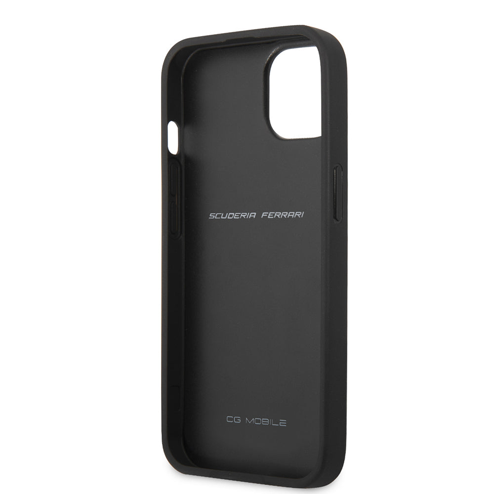 iPhone 13 Kılıf Ferrari Orjinal Lisanslı PU Deri Ve Karbon Dizayn Kapak