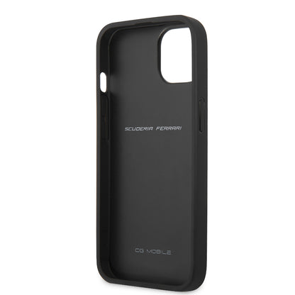 iPhone 13 Kılıf Ferrari Orjinal Lisanslı PU Deri Ve Karbon Dizayn Kapak