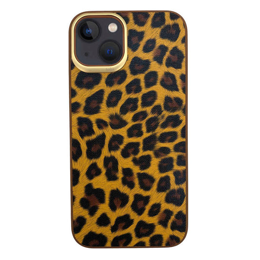 iPhone 13 Kılıf Kajsa Glamorous Serisi Leopard Combo Kapak