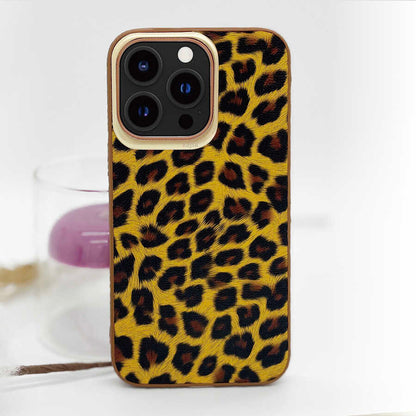 iPhone 13 Kılıf Kajsa Glamorous Serisi Leopard Combo Kapak